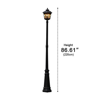 Retro LED Waterproof Garden Lamp Post Lights Outdoor Pole Light
