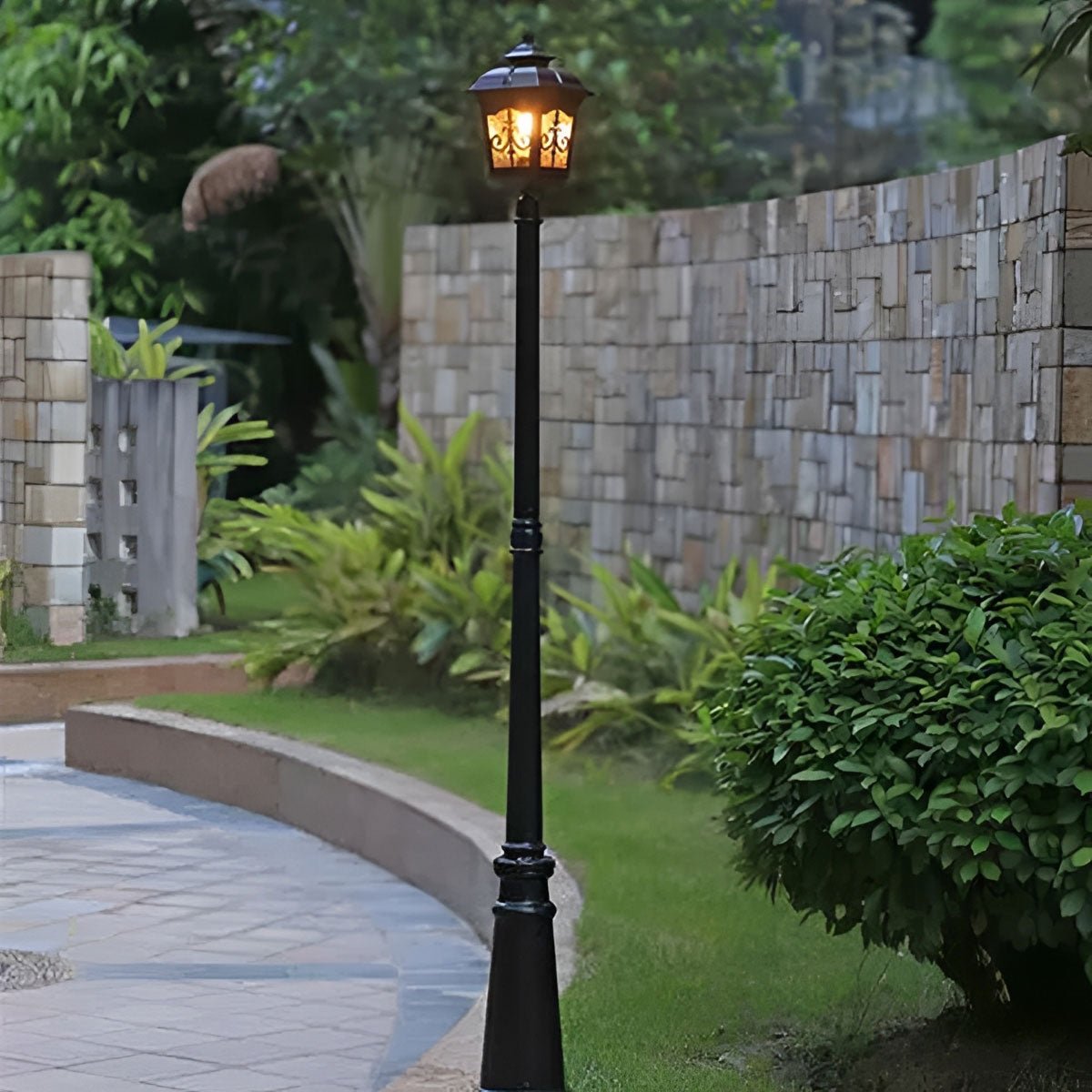 Retro LED Waterproof Garden Lamp Post Lights Outdoor Pole Light