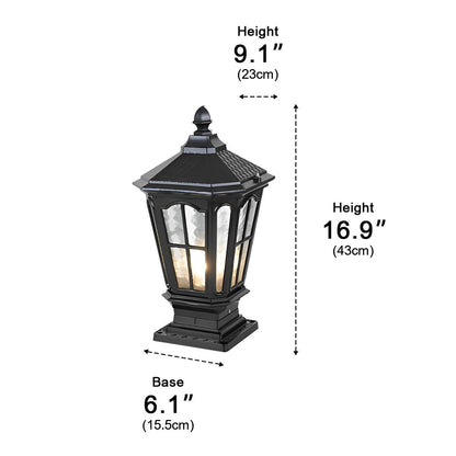 Retro Pavilion Shape Waterproof LED Fence Post Cap Lights