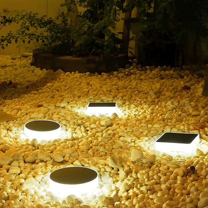 Round Square LED Waterproof Outdoor Solar Decking  Lawn Lights Wall Lights