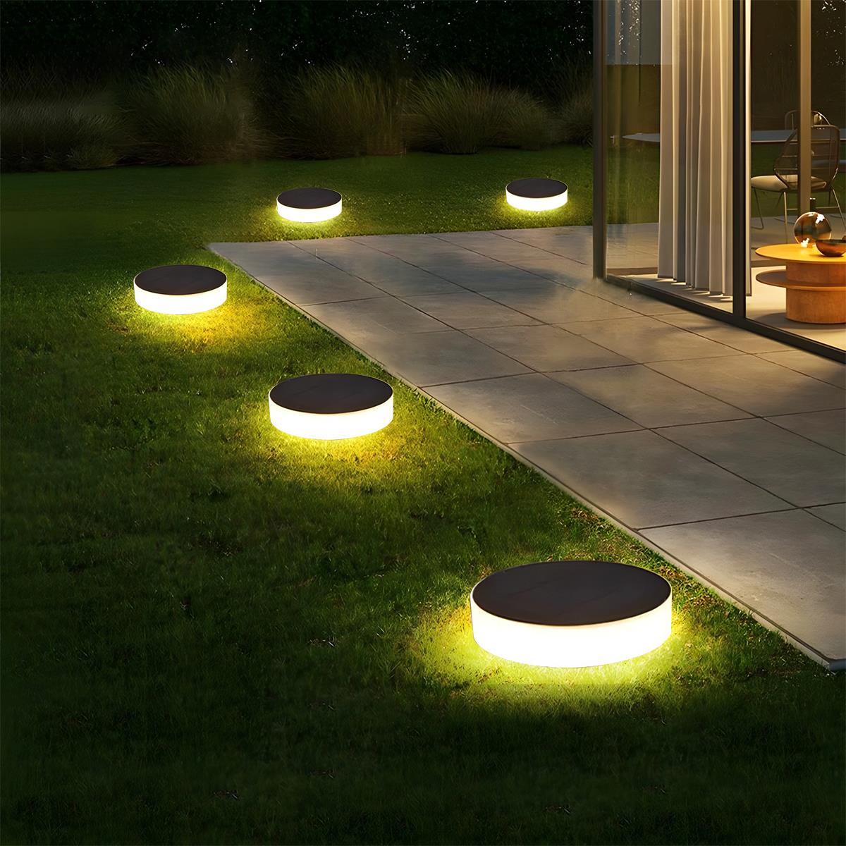 Round Square LED Waterproof Outdoor Solar Decking  Lawn Lights Wall Lights
