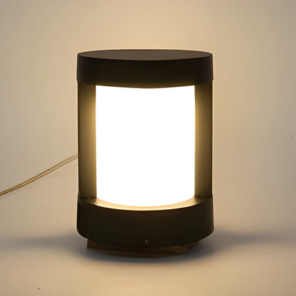 Round Waterproof LED Black Modern Outdoor Pathway Lights