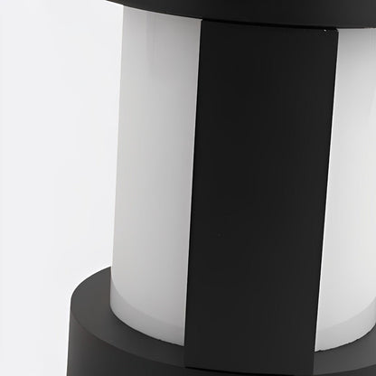 Round Waterproof LED Black Modern Outdoor Pathway Lights