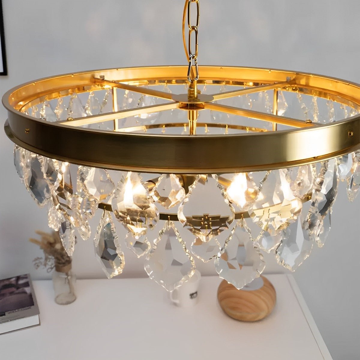 Rustic Modern Round Crystal Chandeliers Round Light