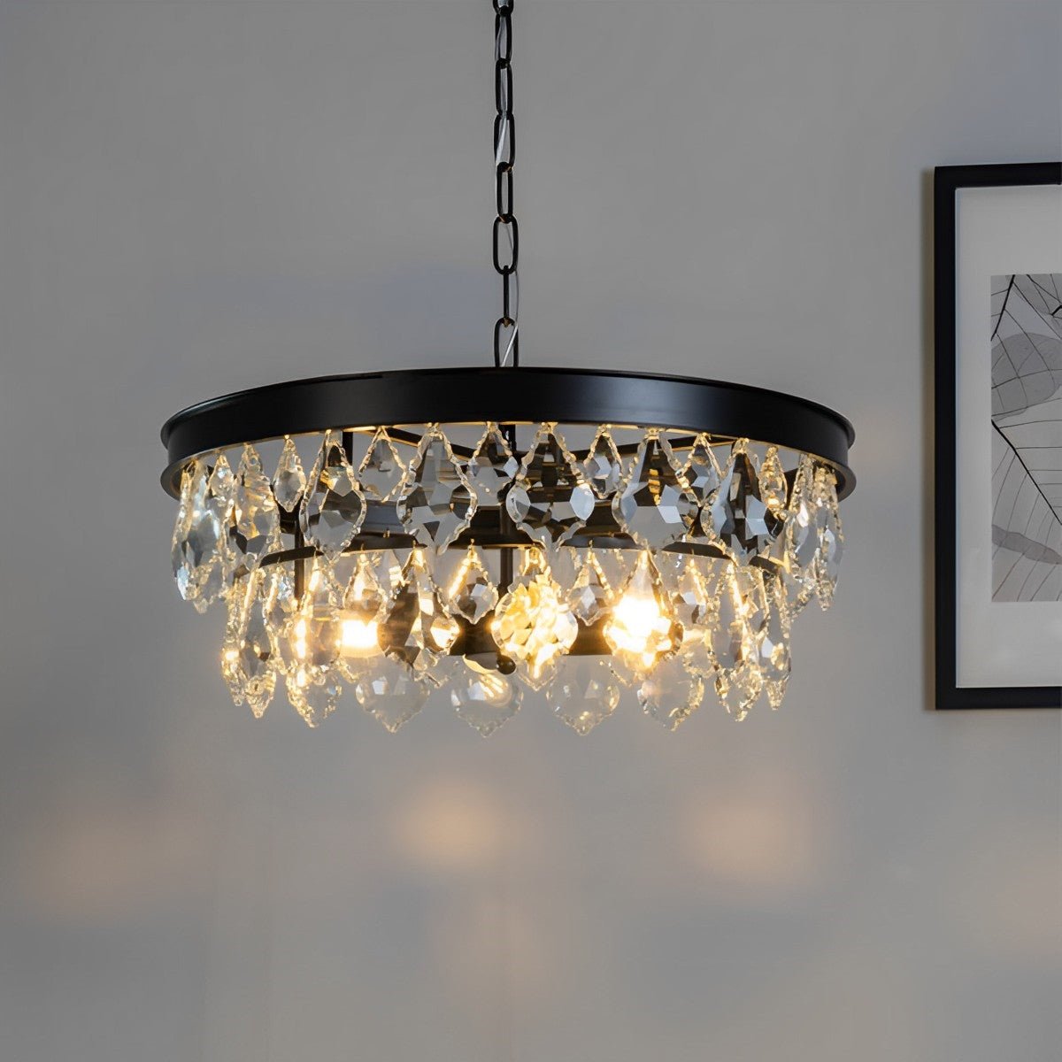 Rustic Modern Round Crystal Chandeliers Round Light