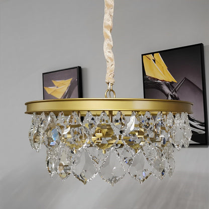 Rustic Modern Round Crystal Chandeliers Round Light