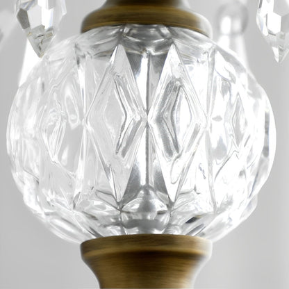 Rustic Retro Flower Crystal Chandelier Lighting