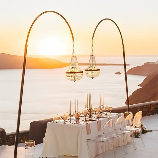 Set of 2 Luxury Waterproof Outdoor Wedding Crystal Chandeliers