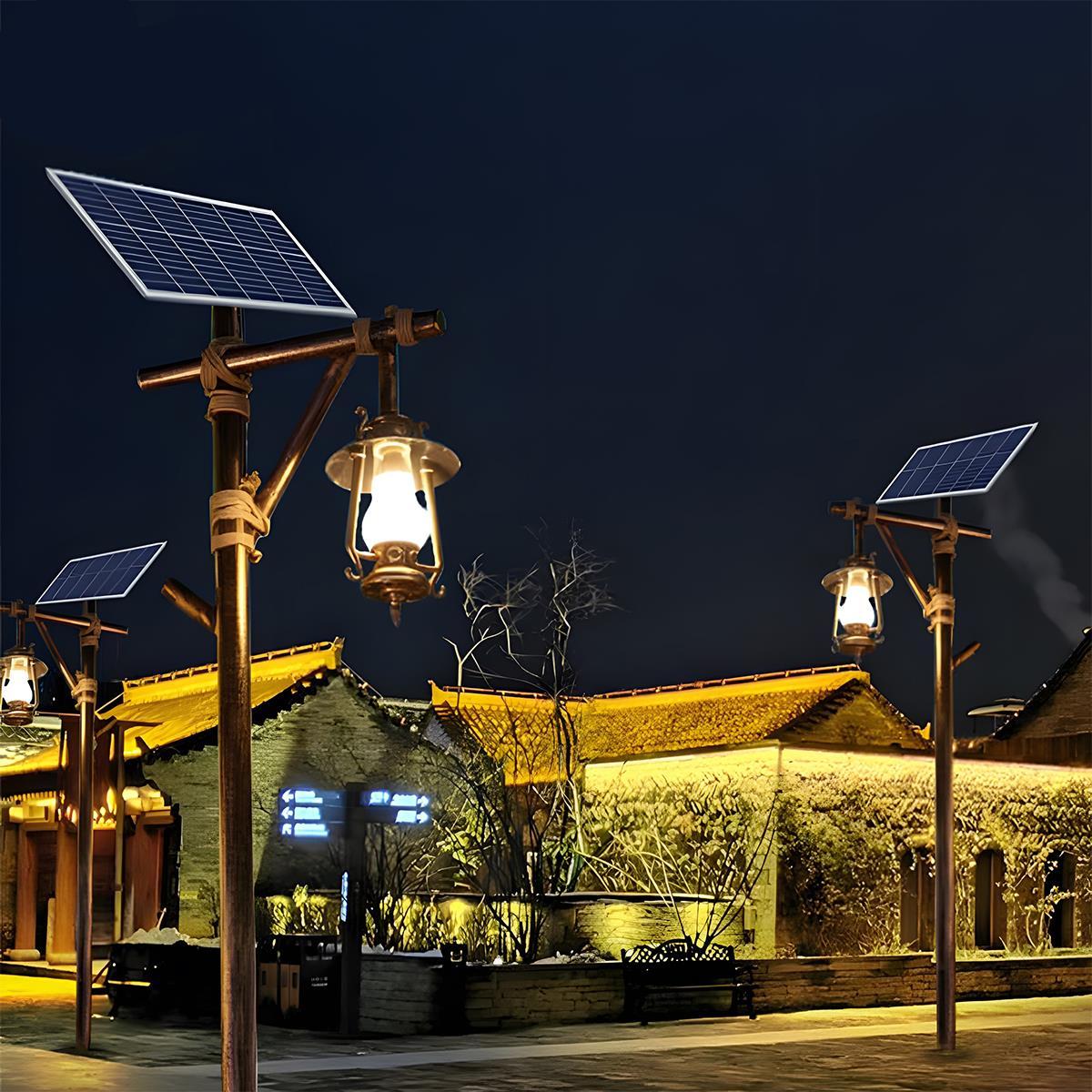 Set of 4 Waterproof Vintage Lantern Outdoor Western Street Pole Lights