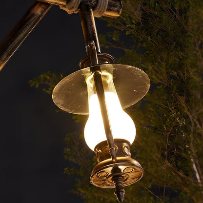 Set of 4 Waterproof Vintage Lantern Outdoor Western Street Pole Lights