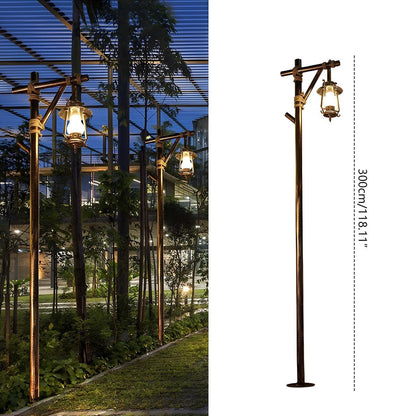Set of 4 Waterproof Vintage Lantern Outdoor Western Street Pole Lights