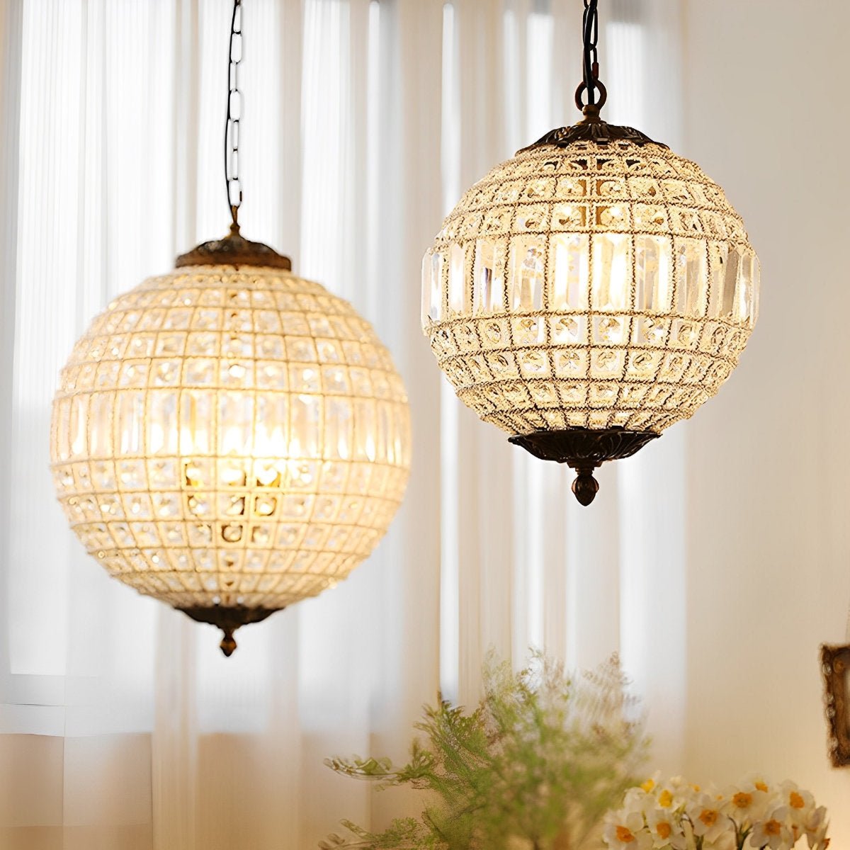 Shining Luxury Morocco Ball Crystal Chandelier Light