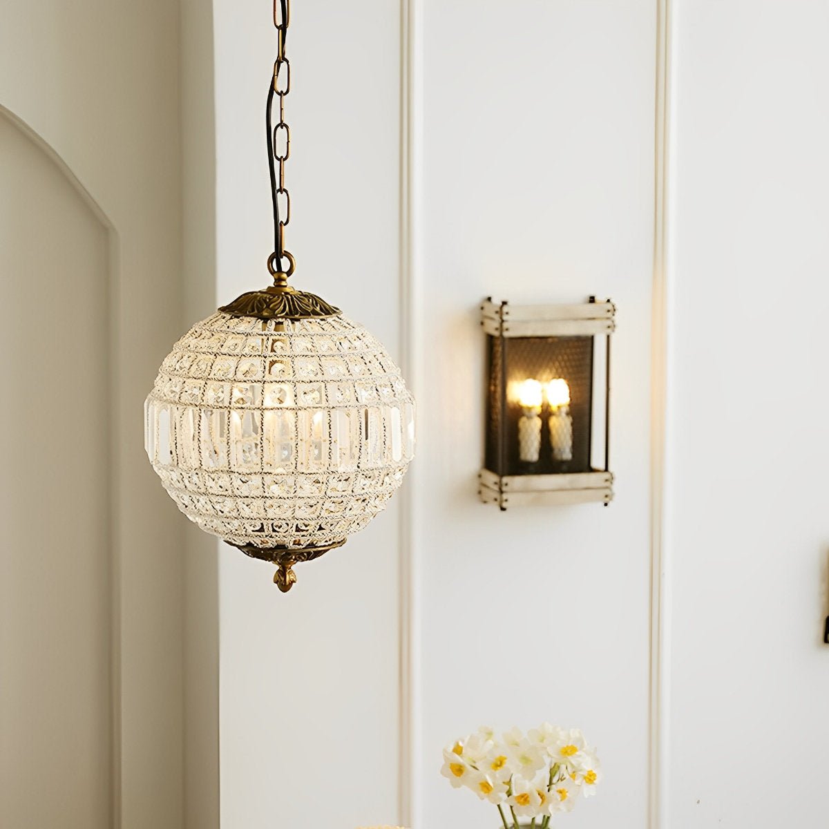 Shining Luxury Morocco Ball Crystal Chandelier Light