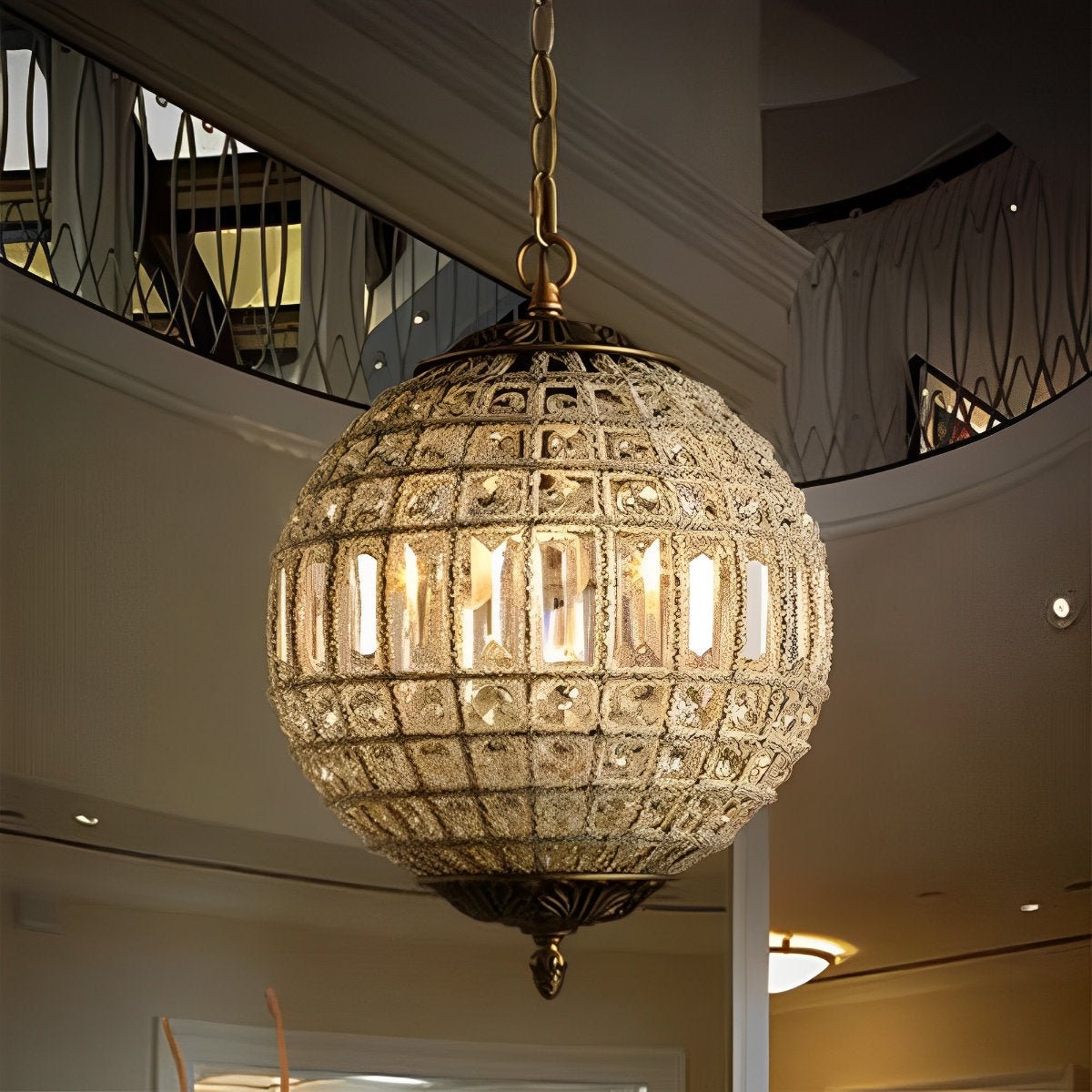 Shining Luxury Morocco Ball Crystal Chandelier Light