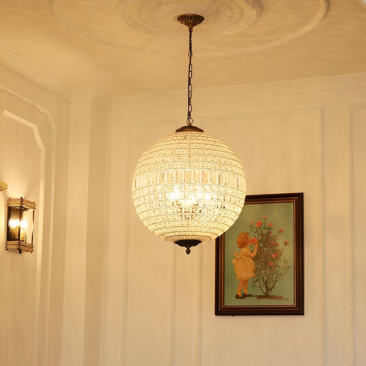Shining Luxury Morocco Ball Crystal Chandelier Light