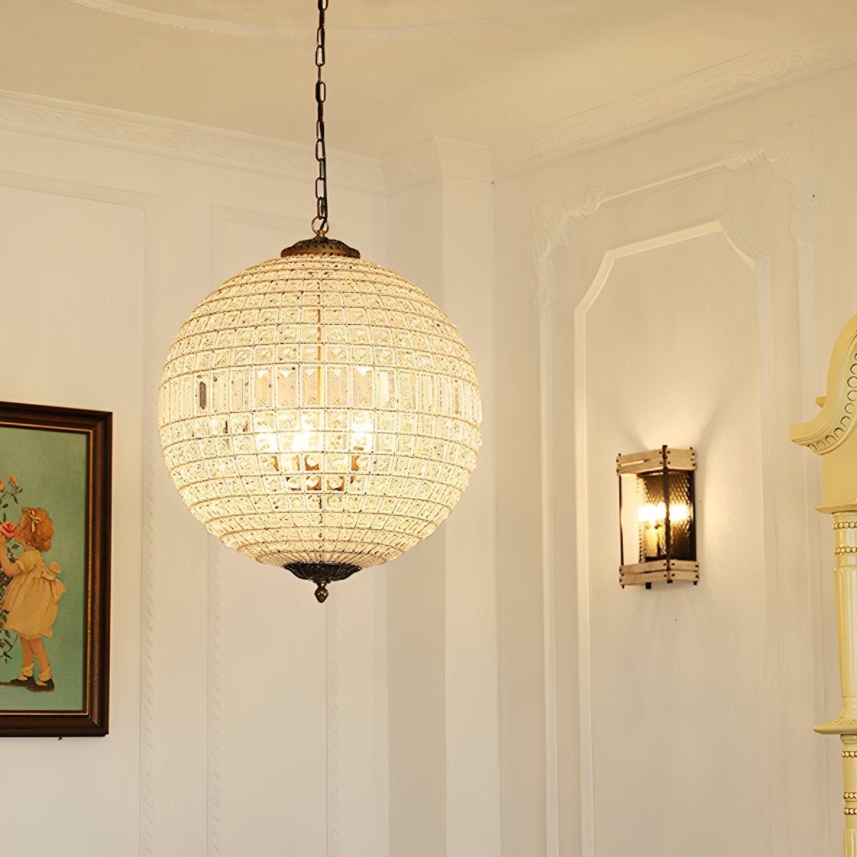 Shining Luxury Morocco Ball Crystal Chandelier Light