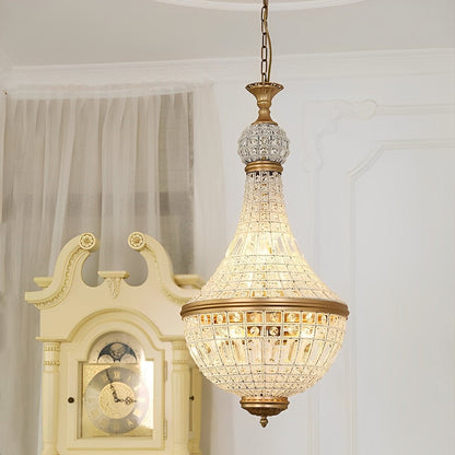 Shining Retro Luxury Baroque Crystal Chandelier Light