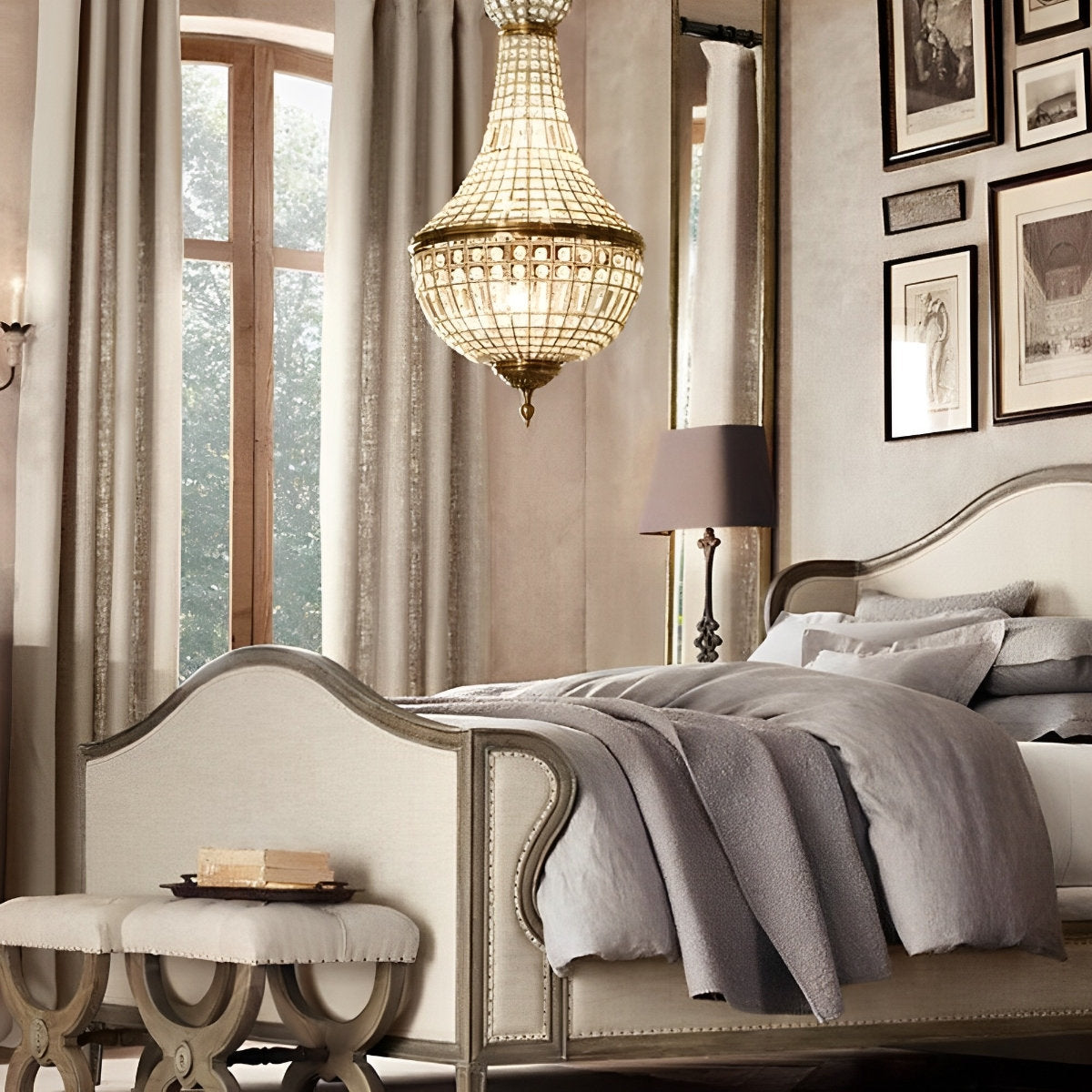 Shining Retro Luxury Baroque Crystal Chandelier Light