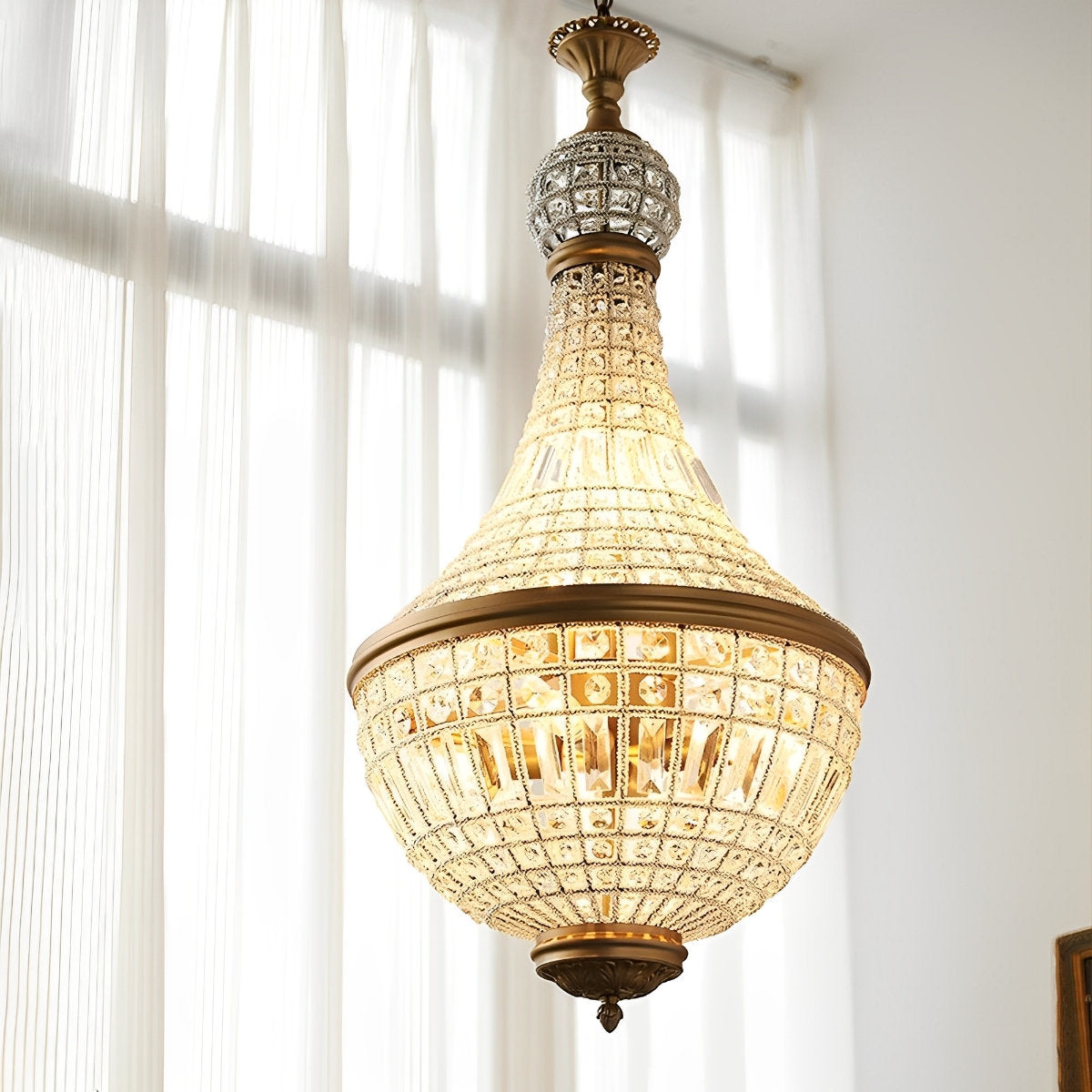 Shining Retro Luxury Baroque Crystal Chandelier Light