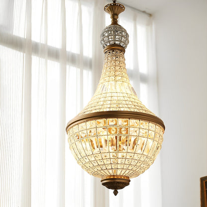 Shining Retro Luxury Baroque Crystal Chandelier Light