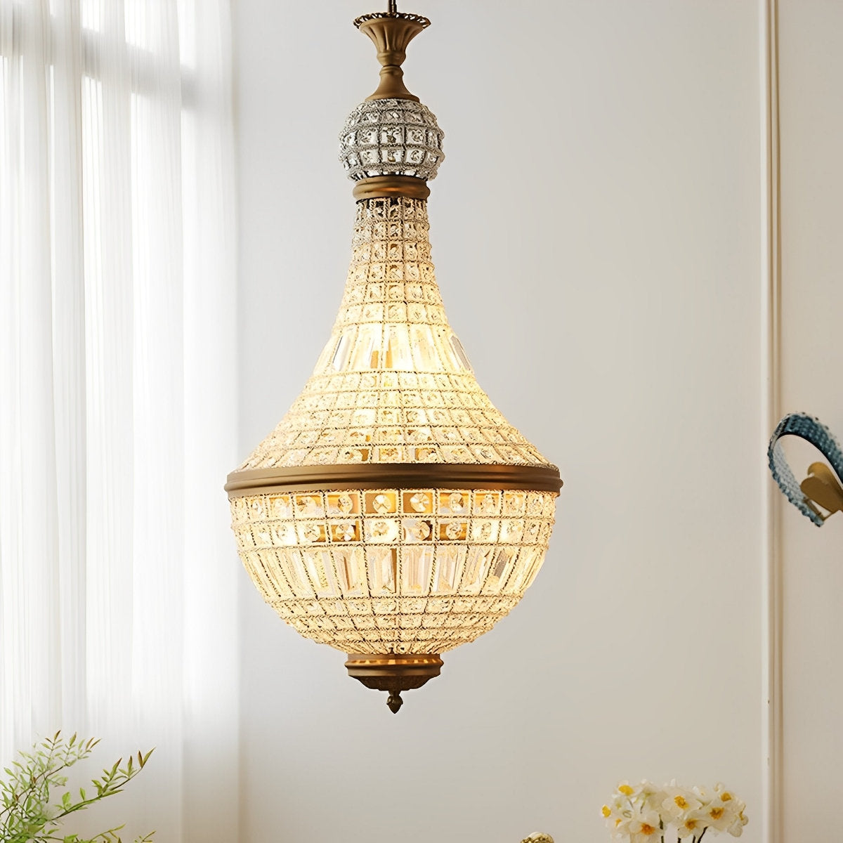 Shining Retro Luxury Baroque Crystal Chandelier Light