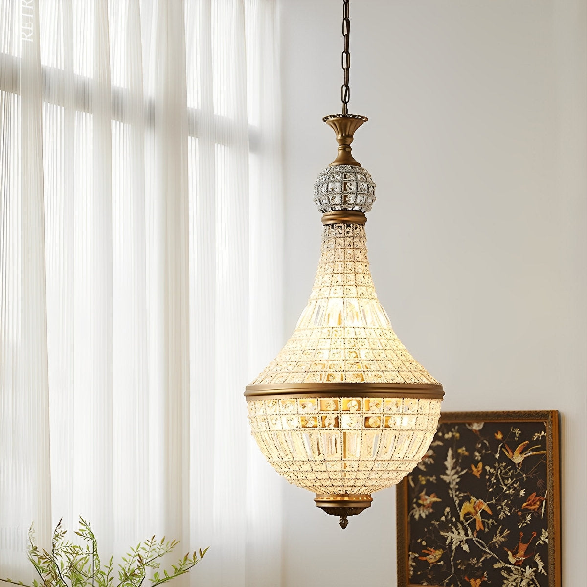 Shining Retro Luxury Baroque Crystal Chandelier Light