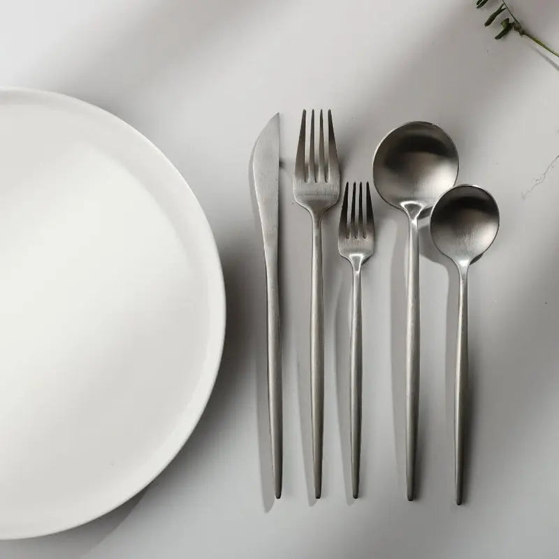 SleekSet cutlery in a matte finish option, adding a subtle and refined look