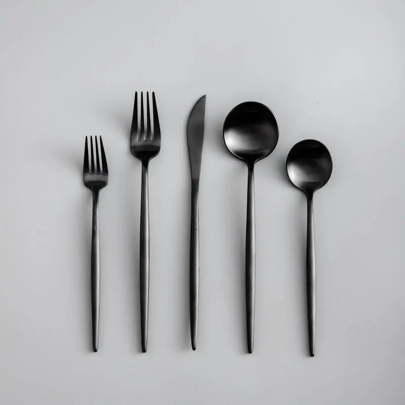 Stacked SleekSet cutlery showing compact design for easy storage