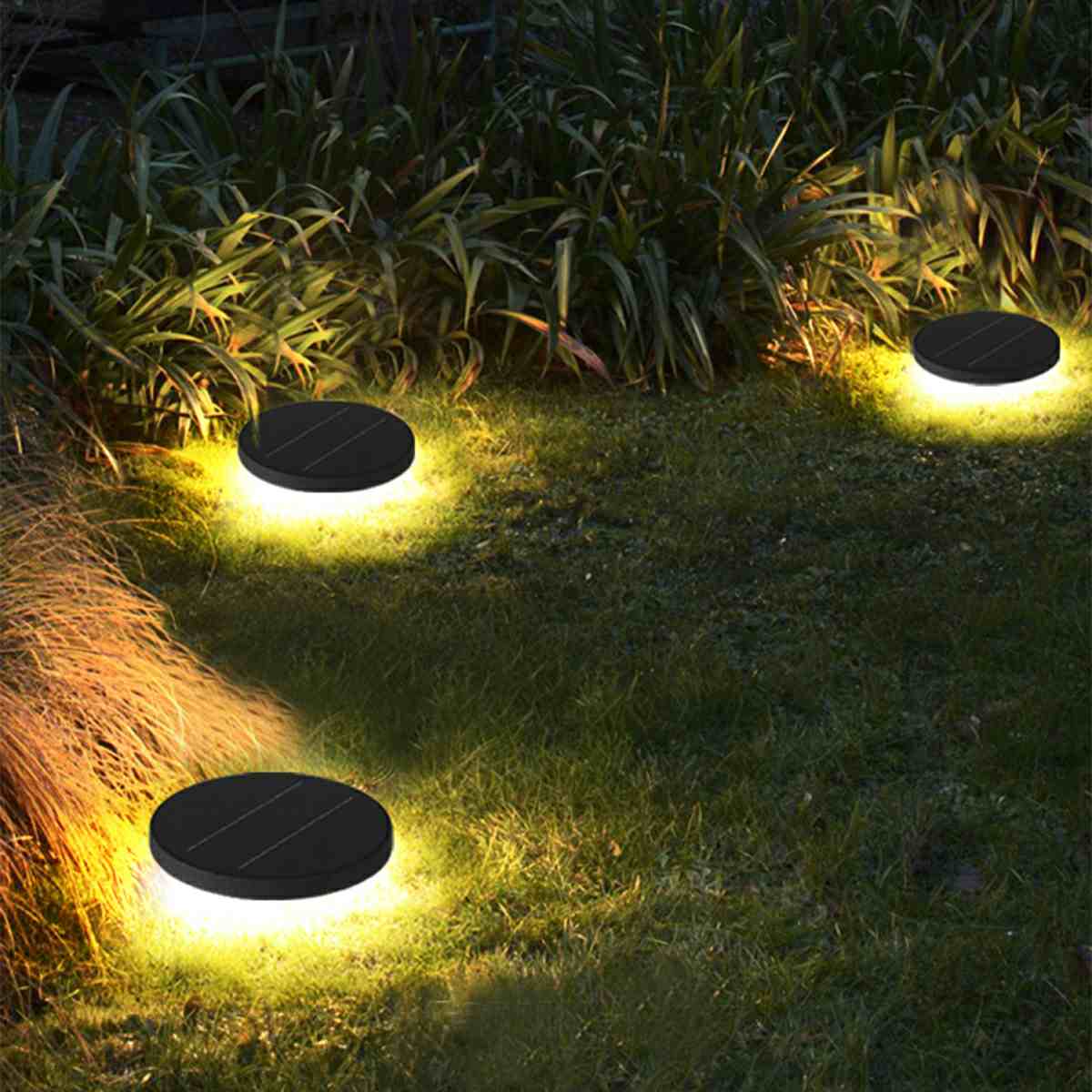 Solar Led Circular Shape Luminous Waterproof Embedded Ground Lights