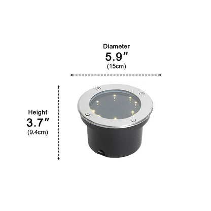 Solar Led Circular Shape Luminous Waterproof Embedded Ground Lights