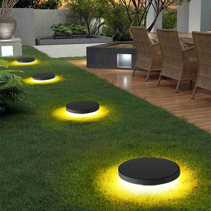 Solar Led Circular Shape Luminous Waterproof Embedded Ground Lights