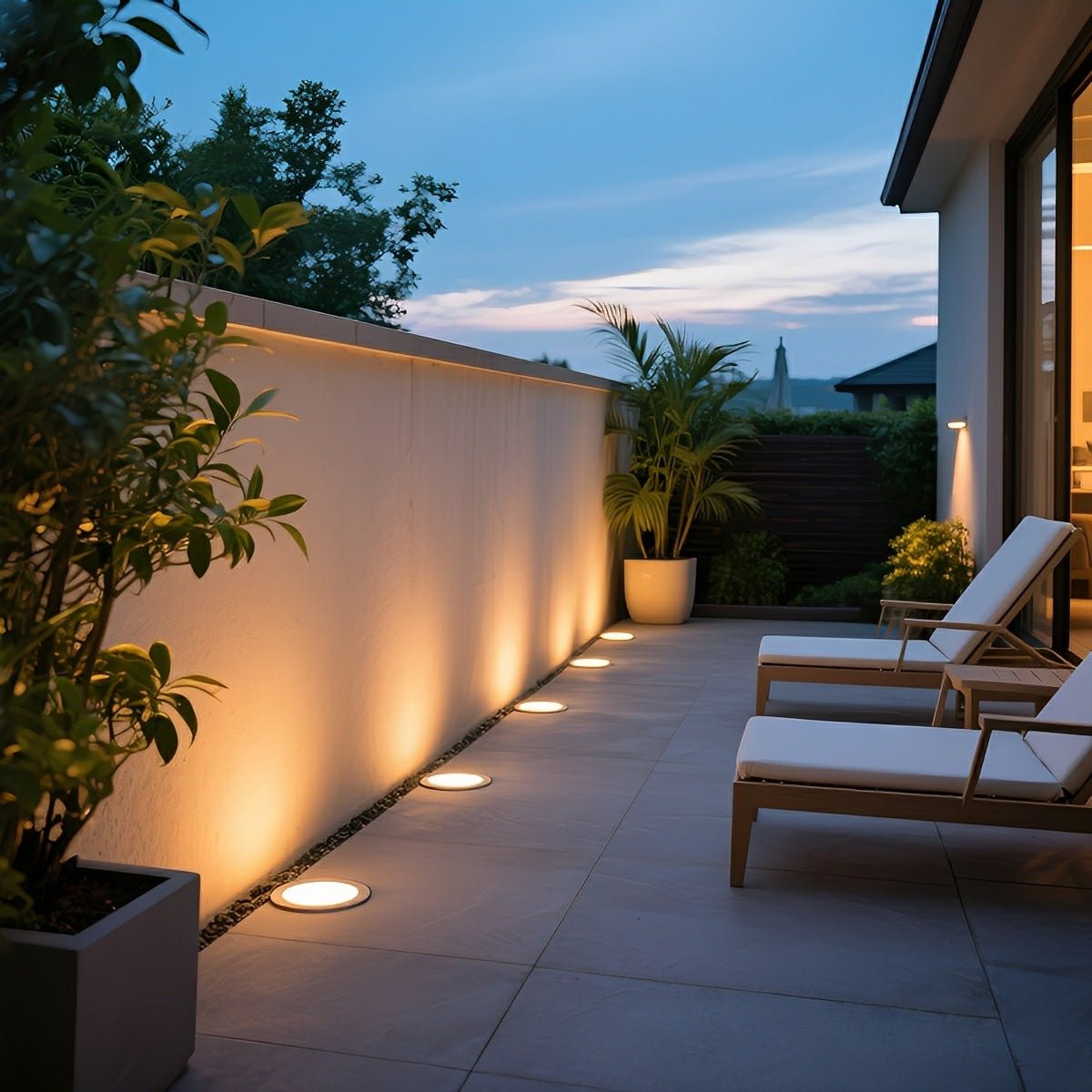 Solar Low Voltage Outdoor LED In Ground Landscape Lights Wall Washer