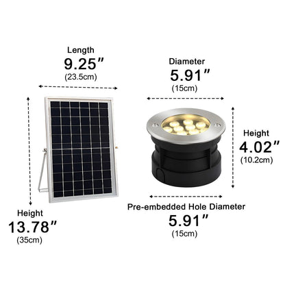 Solar Low Voltage Outdoor LED In Ground Landscape Lights Wall Washer