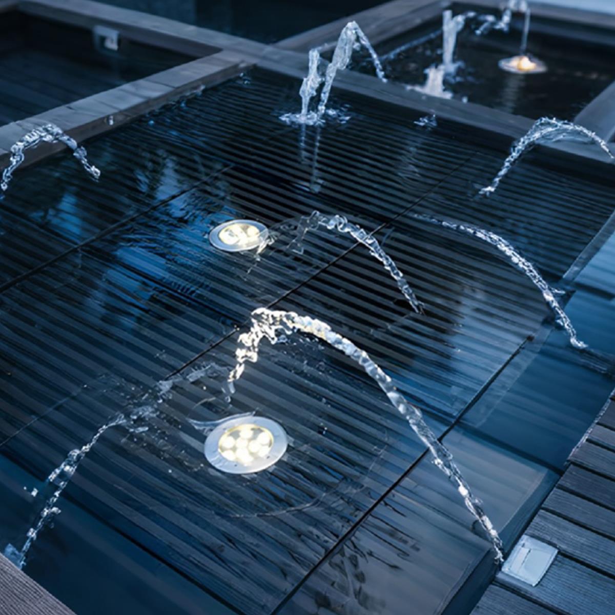 Solar Low Voltage Outdoor LED In Ground Landscape Lights Wall Washer