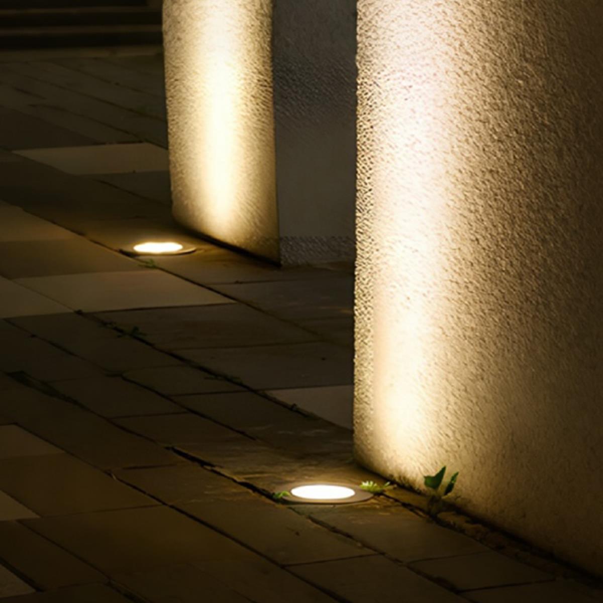 Solar Low Voltage Outdoor LED In Ground Landscape Lights Wall Washer