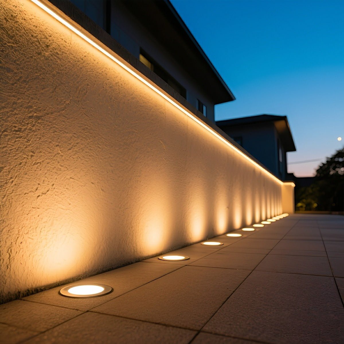 Solar Low Voltage Outdoor LED In Ground Landscape Lights Wall Washer