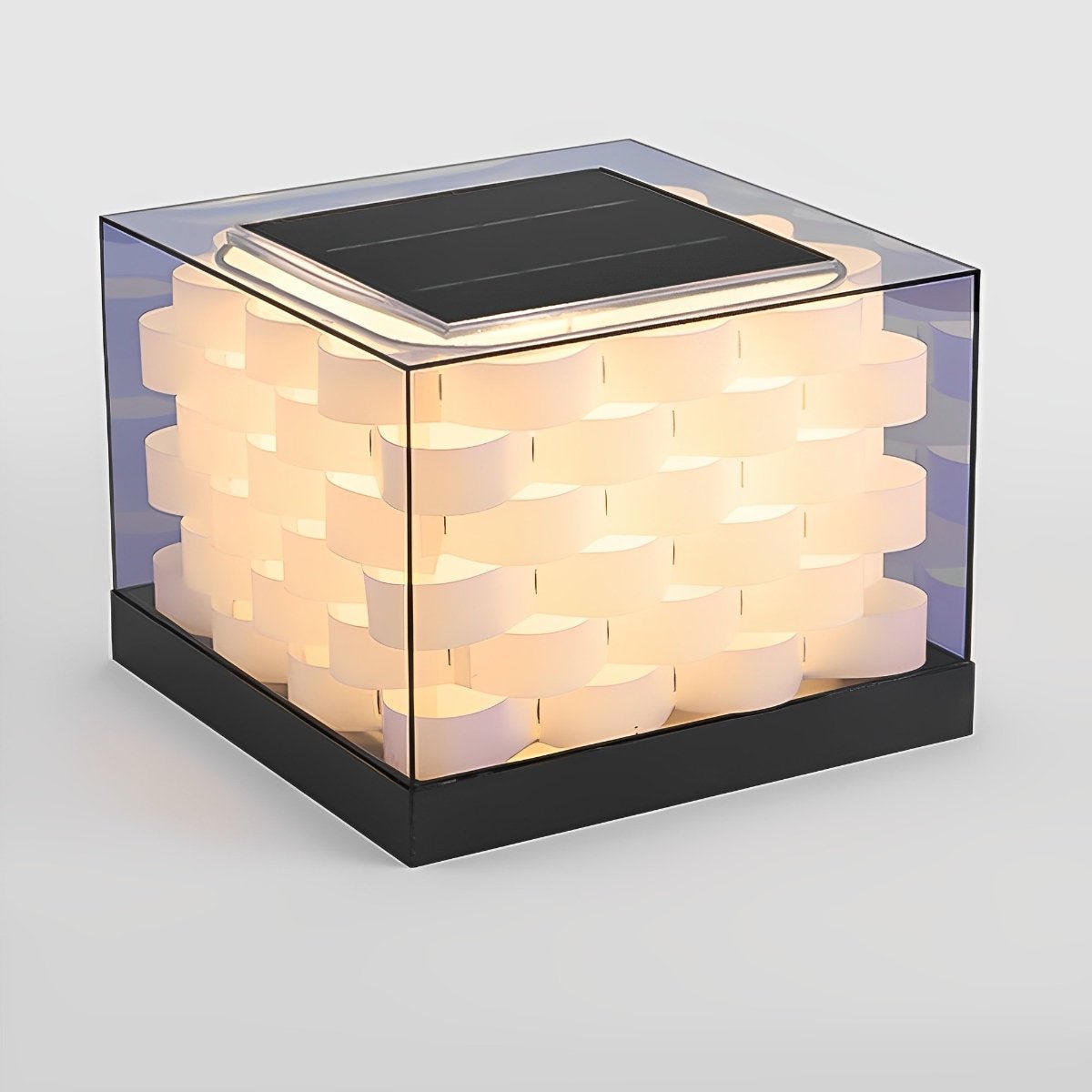 Waterproof Cubed Weave LED Outdoor Post Lights