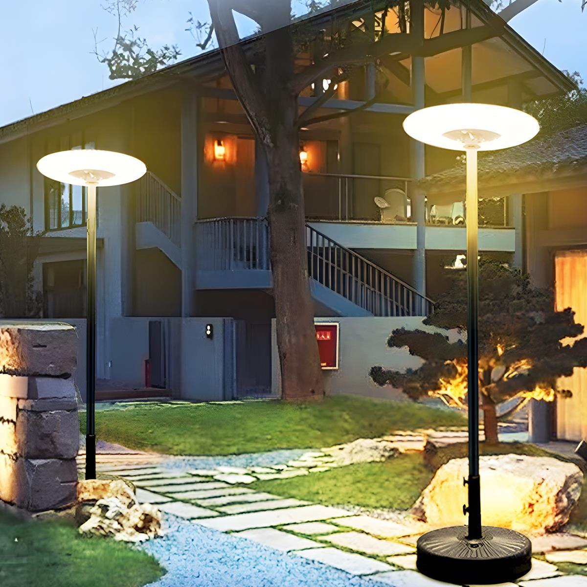 Solar Waterproof Dish Moving & Lifting Outdoor LED Floor Lamps
