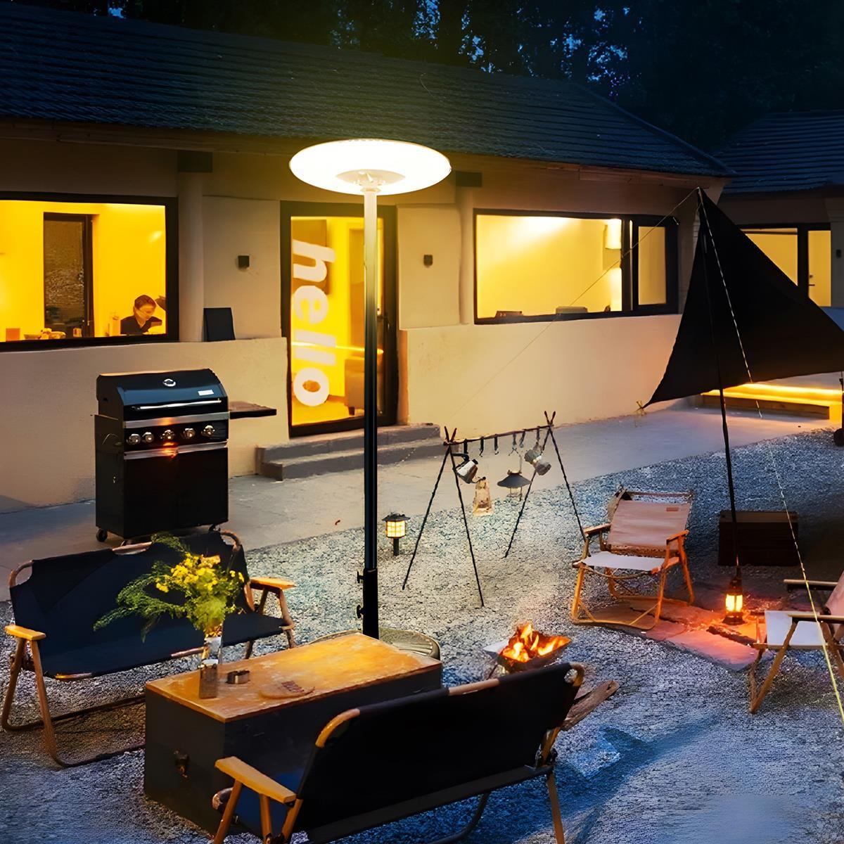 Solar Waterproof Dish Moving & Lifting Outdoor LED Floor Lamps