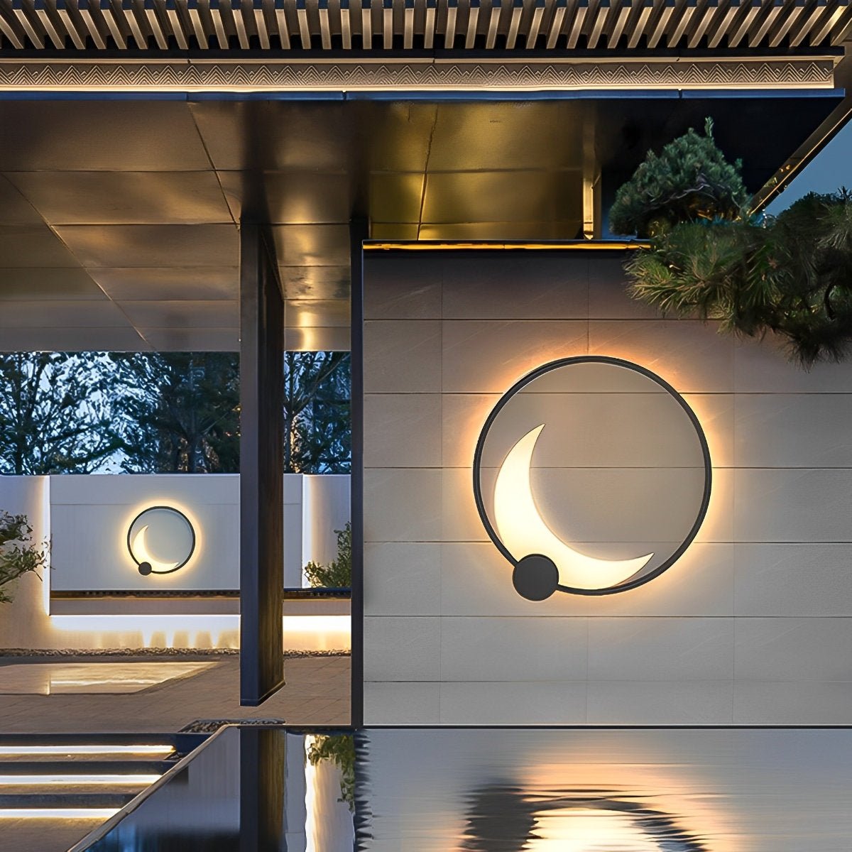 Waterproof Moon Outdoor Wall Sconces