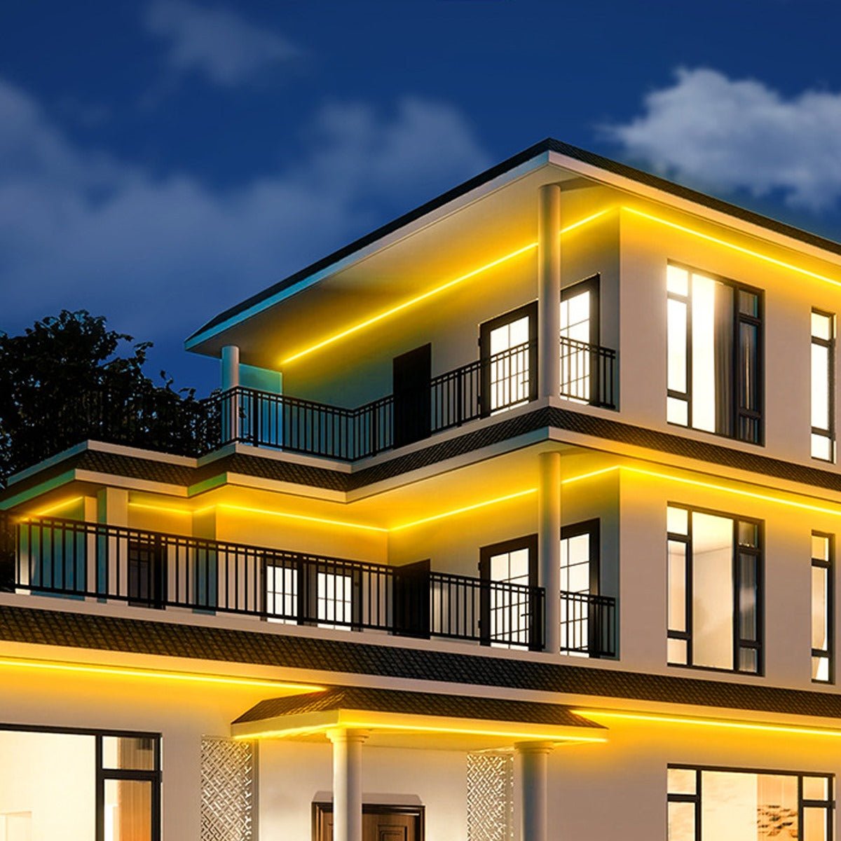 Solar Waterproof Outdoor Recessed LED Linear Light DIY