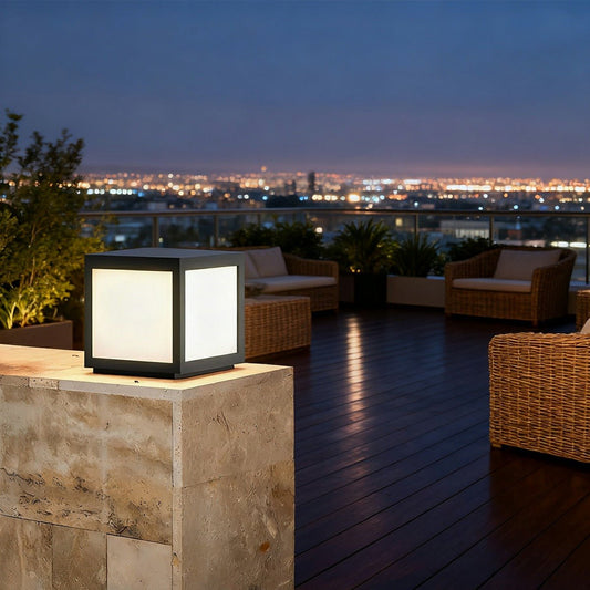 Waterproof Post Cap Aluminum Column Pedestal Light