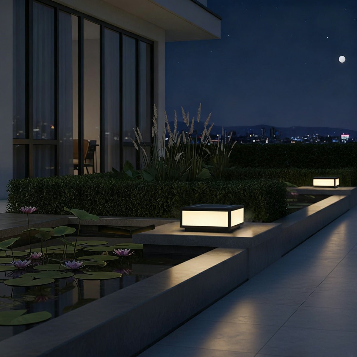 Waterproof Post Cap Aluminum Column Pedestal Light