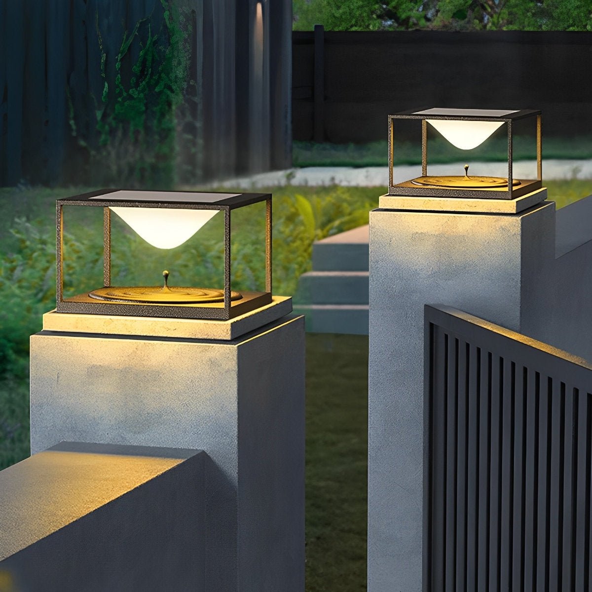 Waterproof Square Dripping LED Outdoor Post Lights