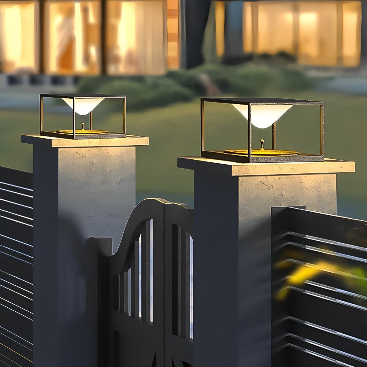 Waterproof Square Dripping LED Outdoor Post Lights