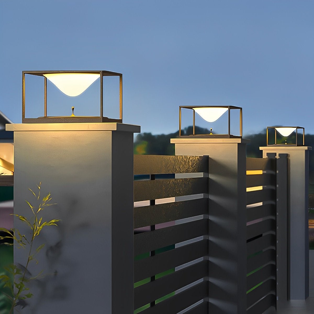 Waterproof Square Dripping LED Outdoor Post Lights