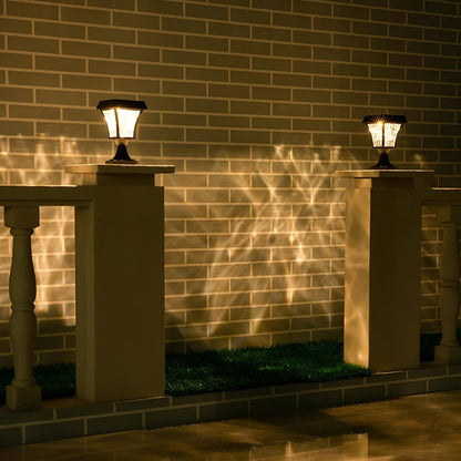 Solar Waterproof Water Wave Lampshade LED Outdoor Post Lights