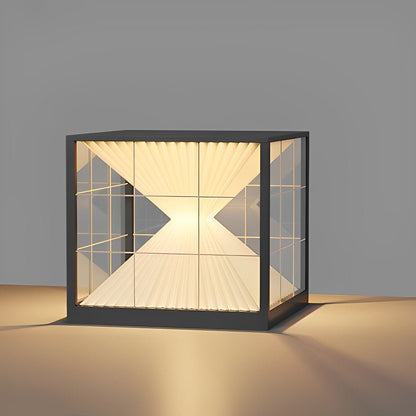 Square Creative Hourglass Shape LED Waterproof Fence Post Caps Light