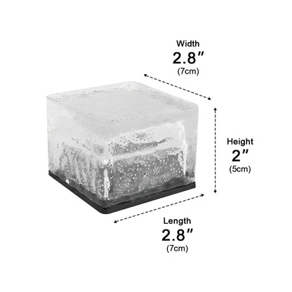 Square Creative Ice Brick LED Waterproof Smart Solar Outdoor Lawn Lights