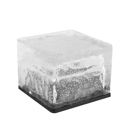 Square Creative Ice Brick LED Waterproof Smart Solar Outdoor Lawn Lights